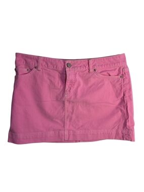 Lilly Pulitzer Pink Denim Mini Skirt 8